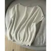 Nueva Camiseta Suelta de Verano 2026 para Mujer con Escote Bardot, Estilo Coreano, Top Favorecedor de Manga Murciélago, Tejido de Seda Helada