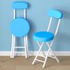 Silla plegable con respaldo, taburete para el hogar, mesa de comedor pequeña, silla de comedor apilable, portátil, taburete plegable de pie alto, pequeño y sencillo
