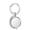 Chaveiro de metal em branco para impressão DIY europeu e americano presente Amazon transfronteiriço chaveiro em branco rotativo para sublimação