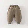 Roupa Externa para Bebê Outono e Inverno Roupas de Outono e Inverno para Bebê Roupa Externa Acolchoada de Caxemira 120g Macacão Duas Peças Dividido para Bebê Menino