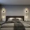 Lámpara de pared para dormitorio, lámpara de noche, estilo lujoso, moderna, sencilla, nórdica, para pasillo, sala de estar, fondo de pared