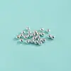 Miçangas de Gergelim 1,5mm Prata de Lei S925 Miçangas Redondas Miçangas de Prata Miçangas de Milho Pulseira DIY Feita à Mão Pulseira Colar Acessórios com Miçangas