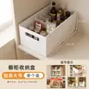 Caja de Almacenamiento para Gabinete Organizador de Gabinete Doméstico Estante de Almacenamiento Cesta de Almacenamiento para Cocina Caja de Almacenamiento Apilable Tipo Cajón