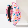 Diadema Armoniosa Diadema Huevo de Pascua Tela Huevos de Colores Estampado de Conejo Nudo Diadema Sencilla Accesorios para el Cabello Frescos