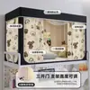 Cortina de cama y mosquitero para estudiante universitario, todo en uno, alto oscurecimiento, adecuada para literas individuales de dormitorio, cortina de cama con soporte universal para dormitorio
