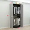 Perchero de Hierro Artístico de Estilo Abierto para Uso Doméstico Simple, Zapatero Metálico de Doble Capa, Ensamblaje de Estante de Armario