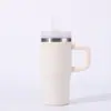 Nova Caneca Térmica de Aço Inoxidável Mais Vendida com Alça, Copo de Carro de Aparência Premium, Copo Portátil para Viagem com Canudo e Gelo