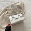 Bolso de mujer 2024, otoño e invierno, nuevo, suave, de alta gama, sencillo, color sólido, popular, bandolera de hombro para mujer.
