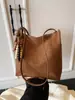 Bolso de Lujo Retro de Nicho con Estampado de Leopardo para Mujer 2026 Nueva Moda Bolso de Hombro para el Trabajo Bolso Tote Bolso Cubo