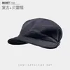Boina de Denim Plegada Estilo Japonés Nube para Mujer, Sombrero de Pescador para Primavera y Verano, Circunferencia de Cabeza Grande, Sombrero Octogonal de Artista para Adelgazar el Rostro
