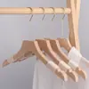 Perchas de Madera Maciza Cuerda de Algodón Estante para Secar Ropa Antideslizante Perchero para Pantalones Tienda de Ropa Especial Perchas de Madera Ganchos Soporte para Ropa Percha