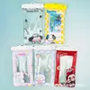 Bolsa Impermeable para Teléfono Móvil Cubierta Protectora Transparente de Plástico para Carga Especial para Aguas Termales Lluvia Natación Manija Especial para Llevar Funda Impermeable para Teléfono Móvil