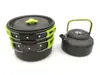 Juego de Olla y Tetera Más Vendido de Amazon para 2-3 Personas Juego Olla y Tetera Combinación Utensilios de Cocina para Camping al Aire Libre