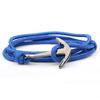 Pulsera de Moda de Estilo Coreano de Venta Caliente de AliExpress, Distintiva Tipo Ancla Vintage, Versátil, Multicapa, Tejida a Mano, Joyería para Mujer