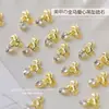 Pingente Coração de Zircônia Ano do Cavalo Acessórios para Nail Art de Ano Novo Item Quente de Celebridade da Internet Unhas Usáveis Liga de Ouro Cavalo Pequeno Pedras Strass para Nail Art