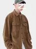 Camisa de manga larga para hombre con cuello estilo americano, nuevo modelo de primavera y otoño, corte holgado, diseño único, top casual versátil y moderno