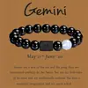 Pulsera Popular Transfronteriza de Doce Constelaciones Piedra Ojo de Tigre Negra Mate Tejida a Mano Pulsera de Cuentas Cilíndricas de 12 Constelaciones Obsidiana