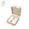 Caixa para Pulseira Cor Champagne em Couro PU, Caixa para Joias com Pingente de Anel de Diamante, Caixa de Embalagem para Pulseira com Padrão Estrelado