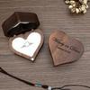 Caja de Madera Maciza para Pendientes de Mujer, Anillos, Joyero de Almacenamiento y Regalo, Nogal Negro Exclusivo Transfronterizo para Regalos de Enamorados Logo