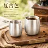 Taza de Agua Portátil Estilo Coreano Ins de Acero Inoxidable 304, Doble Pared Aislada, Aspecto de Alta Calidad, Elegante Taza Infantil para Café, Jugo y Cerveza