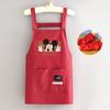 Avental de desenho animado para cozinha doméstica, novo, à prova d'água, cintura para cozinhar, feminino, estampado, alimentos e bebidas, trabalho especial, roupas de trabalho à prova de óleo