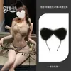 Atractivo Semi-Dulce* Estilo Chino Estampado en Oro Cuello Halter Transparente Seductor Sexy Faja Estilo Restricción Vestido de Noche No-Quitapón 9427