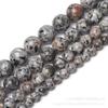 Ventas Directas de Fábrica Piedra de Llama Natural Cuentas Redondas Cuentas Sueltas Cuentas Fluorescentes Pulsera Accesorios de Joyería DIY al Por Mayor
