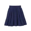 Falda Corta Blanca Plisada para Mujer Otoño Petite Cintura Alta Elástica Falda Midi Adelgazante Versátil Fluida Falda de Línea A