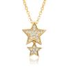 Diseño de nicho personalizado Temperamento de red roja Collar de estrella de cinco puntas brillante inteligente femenino ins simple Colgante de la suerte