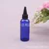 Frasco branco com tampa pontuda 80ml, garrafa de água azul com bico pontudo, frasco marrom com tampa pontuda para óleo, frasco transparente com tampa pontuda para fragrância, frasco de loção