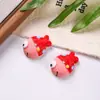 Parche de Pez Payaso de Dibujos Animados Pez Burbuja Accesorios de Hebilla DIY para Niños Animal Marino Imán para Refrigerador Accesorios de Resina