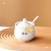 Pote de Cerâmica para Condimentos Estilo Japonês, Porta-Palitos, Conjunto de Potes para Condimentos, Porta-Hashis, Gaiola para Hashis, Pote para Pimenta, Pote para Vinagre, Garrafa Comercial de Molho de Soja