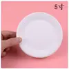 Prato de Papel Branco Descartável Prato de Papel para Desenho de Jardim de Infância Prato para Bolo Materiais de Arte DIY Feitos à Mão para Crianças