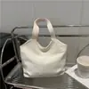 Bolso Tote Grande de Color Sólido Simple Estilo Coreano para Mujer Verano 2025 Lona Lienzo Casual Literario Bolso de Mano para Viajes de Negocios Moderno