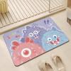 Alfombra de baño de dibujos animados de la Familia Monstruo con forma especial, alfombra de baño de tierra de diatomeas con gran absorción, alfombra antideslizante para puerta de inodoro