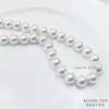 Cuentas de Concha Natural Chapado Perla Blanca Redondas con Agujero Cuentas Hecho a Mano DIY Pulsera Collar Accesorios Material