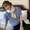 Bufanda para Mujer Otoño e Invierno Tejida Nueva Engrosada de Moda Cruzada Cálida Lana Felpa Cuello de Lana Estilo Coreano