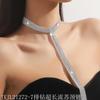 Joyería transfronteriza de moda europea y americana exagerada larga de diamantes de imitación multicapa manojo collar de cuello borla cadena clavícula marea cadena de cuello de diamantes completa