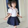 Traje de Verano de Manga Corta, Uniforme de Escuela Primaria, Uniforme de Clase, Reunión Deportiva, Uniforme de Jardín de Infancia, Pantalones Cortos para Hombre, Falda para Mujer, Ropa para Niños