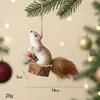 Decoração de Natal Esquilo de Espuma Artificial Escalador Cena de Mesa Arranjo Ornamento Árvore de Natal Boneco Cartoon Decoração Pendente