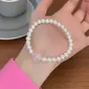 Dulce y Fresco Estilo Hada Cuentas de Concha Cristal Mezclado Pulsera Elástica de Usar Pulsera de Princesa Amatista Natural Cuarzo Rosa