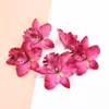Orquídea mariposa simulación flor artificial decoración de boda DIY ramo de novia flor de muñeca venta al por mayor fábrica directa seda