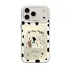 Adecuado para Apple 18 Pro, funda de teléfono de cobertura total con diseño de dibujos animados, iPhone 17 Pro Max, con un divertido diseño calado con motivos de perro moteado