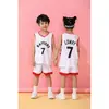 Traje de Uniforme de Baloncesto de los Lakers para Niños y Niñas Estudiantes de Jardín de Infancia y Primaria No. Personalización de Jersey de Equipo de Entrenamiento de Juego 24