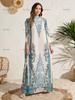 Moda Transfronteriza Ropa para Mujer Tallas Grandes Vestido Estampado Plegado Miyake Abaya