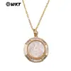 Wt-Jn364 Collar con Colgante de Concha Blanca Natural Grabada con Patrón Especial de Paloma de la Paz Religiosa Estilo Ins Personalizado