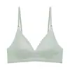 D06 Moda Original Triângulo Copo Íntimos Femininos Sem Costura Suporte Macio Push-Up Vertical Super Estiloso Ajustável Fino Sutiã