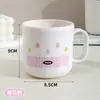 Taza Linda para Enjuague Bucal Mengqu Taza para Lavar Taza para Cepillo de Dientes Tazas de Pareja Taza de Dientes Taza con Soporte para Cepillo de Dientes Cepillo de Dientes Antimoho Antibacteriano