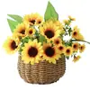 Girassol de Simulação Flor de Simulação Girassol Crisântemo Casamento Casa Sala de Estar Pastoral Flor de Seda Artificial Flor Falsa Decoração