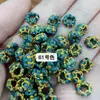 DIY Tejido a Mano Rojo Dorado Nudo de Linterna Hebilla de Flor de Loto Accesorios de Joyería Pulsera Collar Cuerda Hebilla Venta al por Mayor Mercancía a Granel